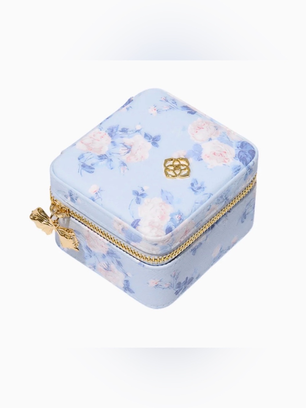 💙🩵 Kendra Scott x LoveShackFancy Blue Small Zip Jewelry Case - Picture 4 of 8